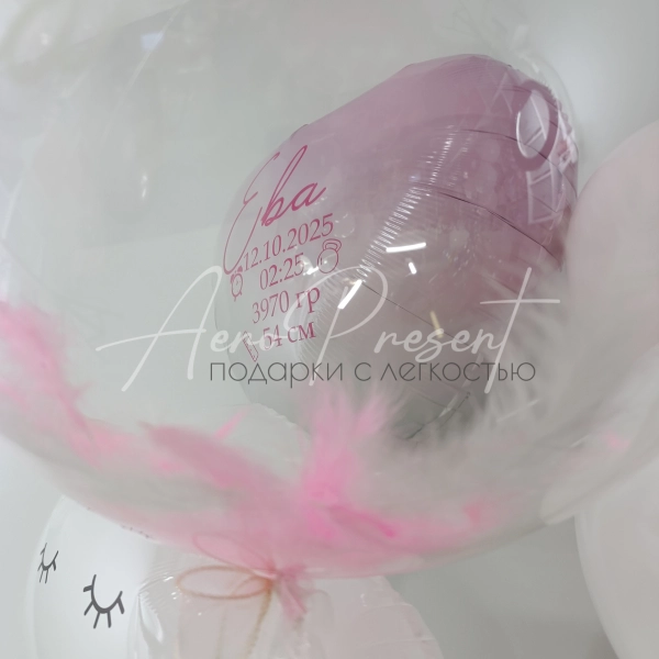 Набор шаров на выписку девочке "Воздушная нежность"